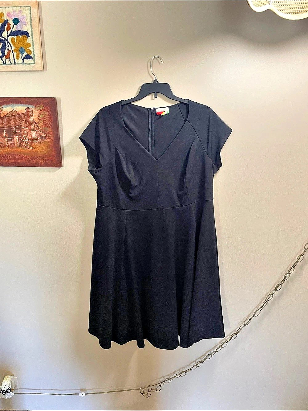 Modcloth Black V-Neck Mini Dress Size 3X